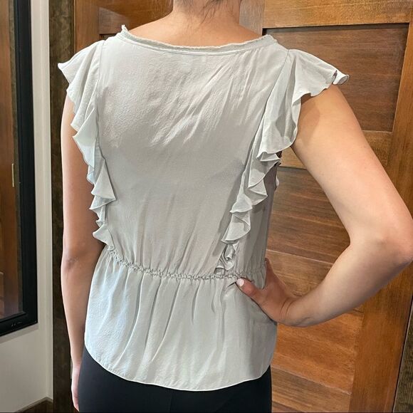 Banana Republic Sleeveless Side Ruffle Top Blouse - Picture 7 of 11